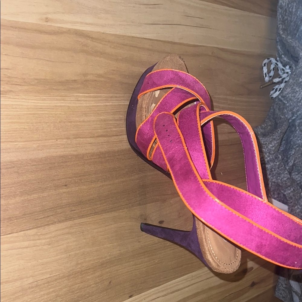 Cityclassified Purple and Orange Stiletto Heels
